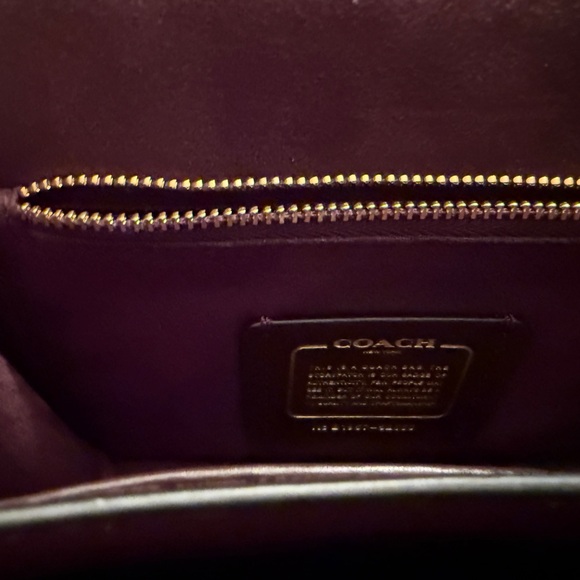 Coach Parker Black Quilted Satchel with Gold Chain - Picture 8 of 15